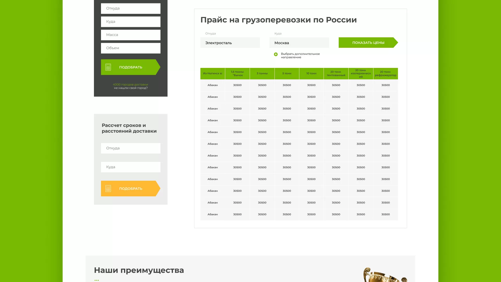 Разработка логотипа и сайта компании «Инком-Логистика» в Товарково
