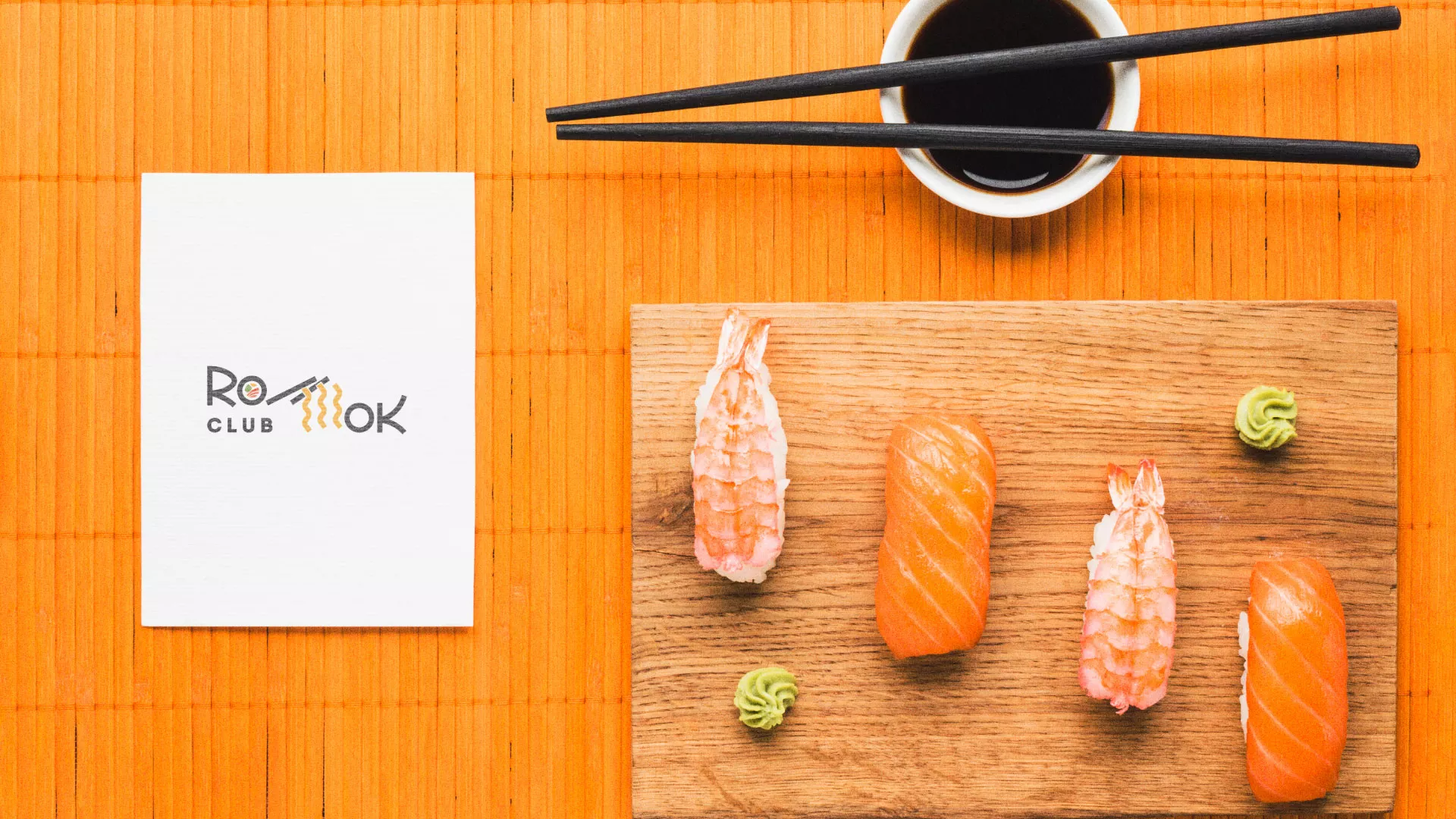 Создание логотипа суши-бара «Roll Wok Club» в Товарково